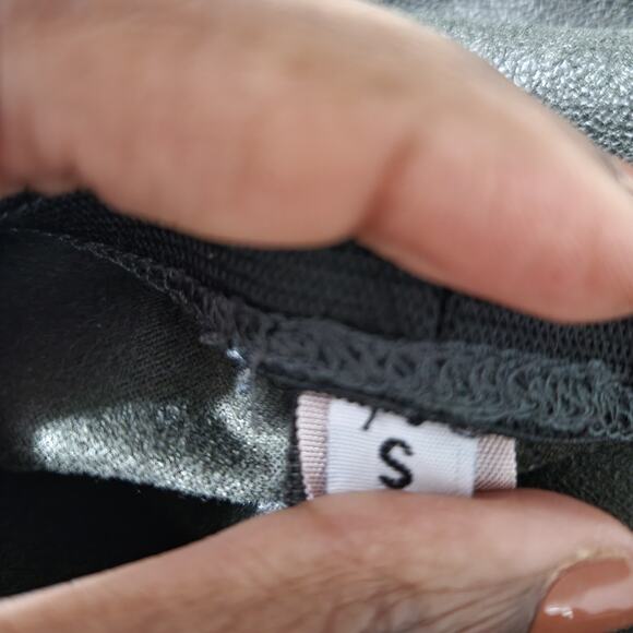 Pete Greta Myra Leggings Green Faux Suede Stretch Slouchy Johnny Was Size Small - Picture 6 of 15